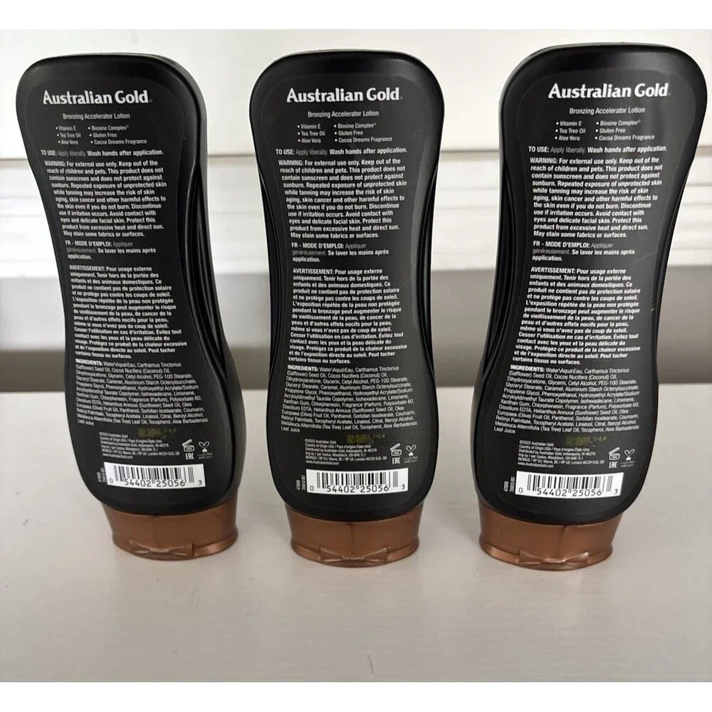 Australian Gold Dark Tanning Accelerator Lotion with Bronzer, 8 Ounce, New Packa